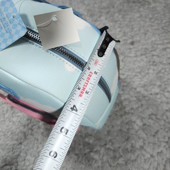 READ Bioworld X Nintendo Kirby Cloud Mini Backpack Blue Pink - Picture 8 of 9